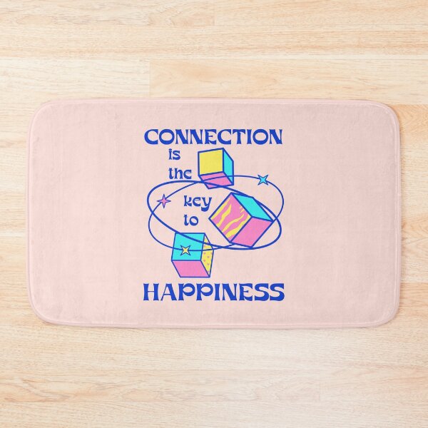 Item preview, "Connection Is Key To Happiness" - Yoga Inspirational Quotes designed and sold by I Am Cuta.