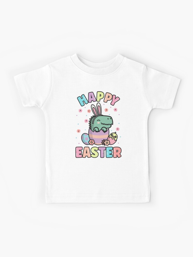 Happy Easter T Rex Dinosaur Easter Bunny Egg Shirt Kids Happy Easter T Rex Dinosaur Easter Bunny Egg Shirt Kids