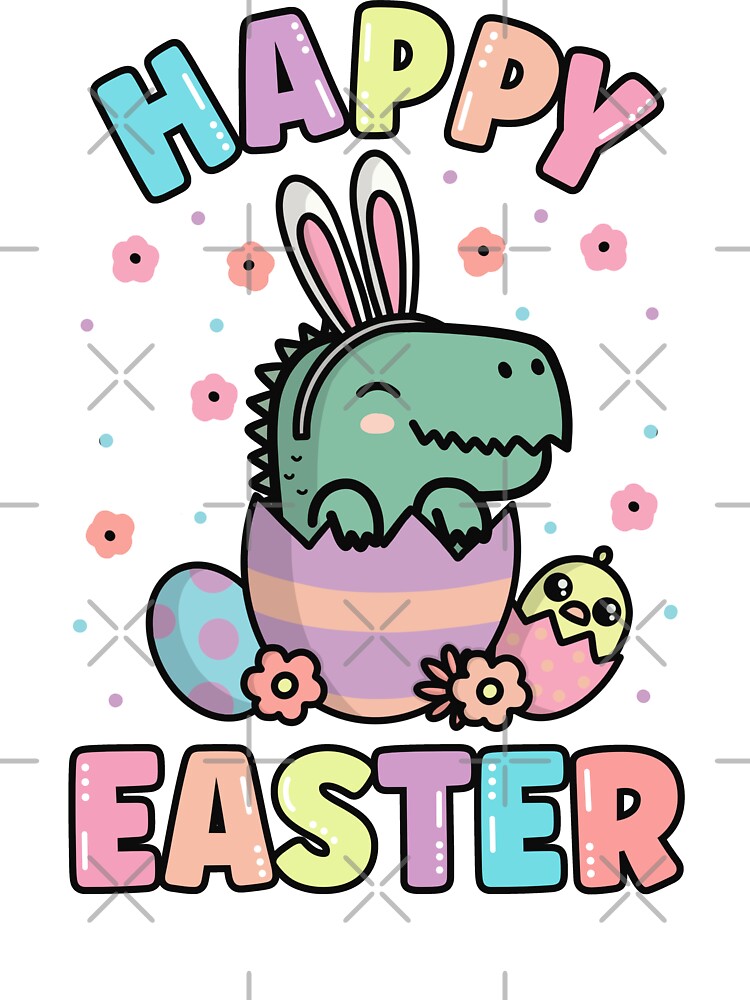 Happy Easter T Rex Dinosaur Easter Bunny Egg Shirt Kids Happy Easter T Rex Dinosaur Easter Bunny Egg Shirt Kids