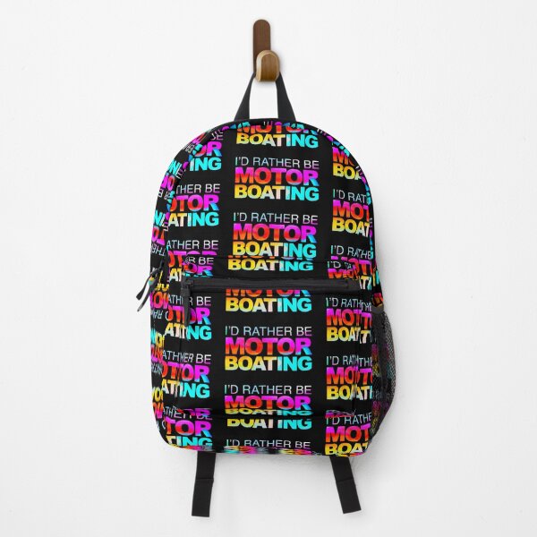 Item preview, Id Rather Be Motor Boating Black Watercolor designed and sold by ChristinasMess.