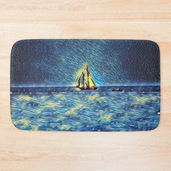 Item preview, Sail Boat In Shades Of Blue designed and sold by Fearless-Fox.