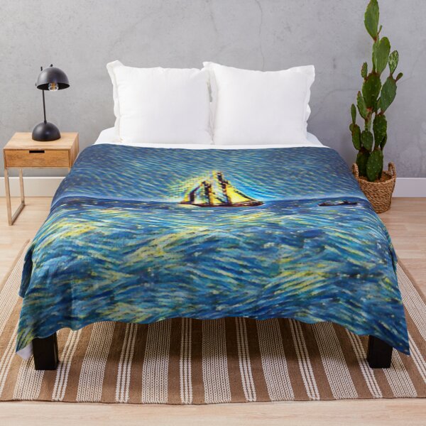Item preview, Sail Boat In Shades Of Blue designed and sold by Fearless-Fox.