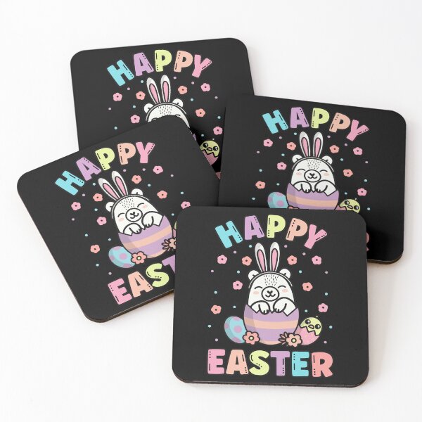 Item preview, Happy Easter Kawaii Bunny White Bear Cute Spring Egg Hunting designed and sold by JokeGysen.