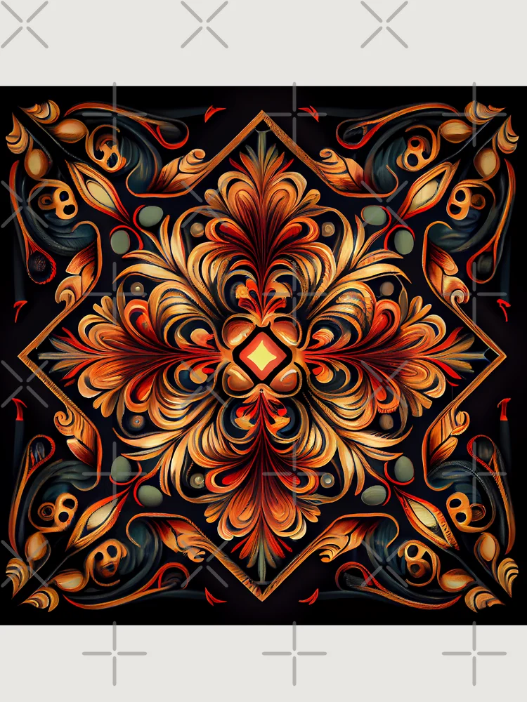 Thumbnail 6 von 6, Premium Oversized Pullover, Aggressive New Traditional Pattern Digital Painting designt und verkauft von CodeAndColors.