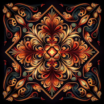 Vorschaubild zum Design Aggressive New Traditional Pattern Digital Painting von CodeAndColors