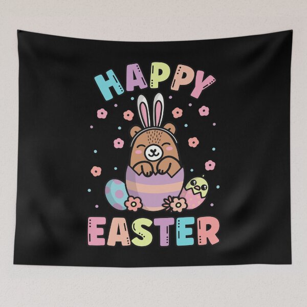 Item preview, Happy Easter Kawaii Bunny Bear Cute Spring Egg Hunting designed and sold by JokeGysen.