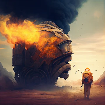 Imagen de la obra A Gallivant to Pulverize and Embrace Digital Painting de CodeAndColors