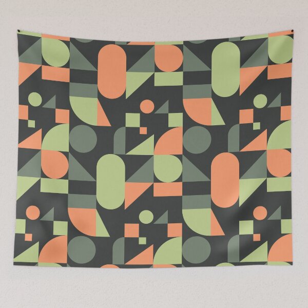 Item preview, Bauhaus inspired pattern designed and sold by OddlyInk.
