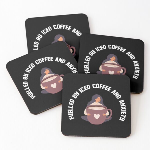 Item preview, Fuelled by iced coffee and anxiety designed and sold by FrescoNat.