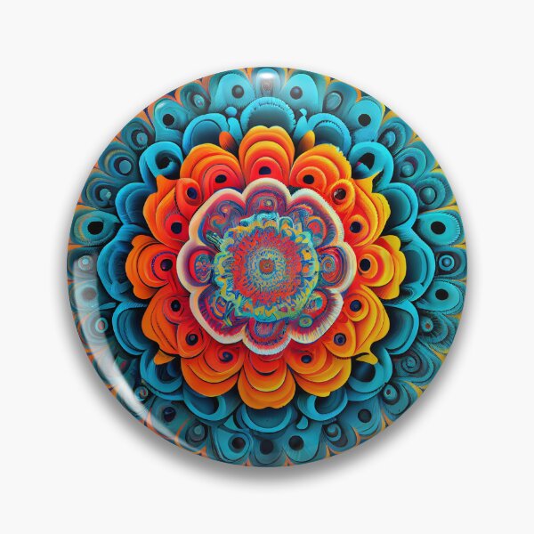 Artikelvorschau, Detailed Soft Psychedelic Circular Pattern Digital Painting entworfen und verkauft von CodeAndColors.