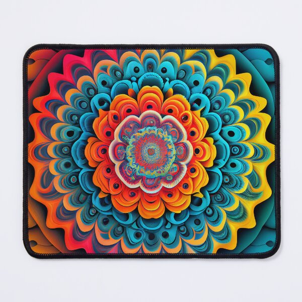 Item preview, Detailed Soft Psychedelic Circular Pattern Digital Painting designed and sold by CodeAndColors.