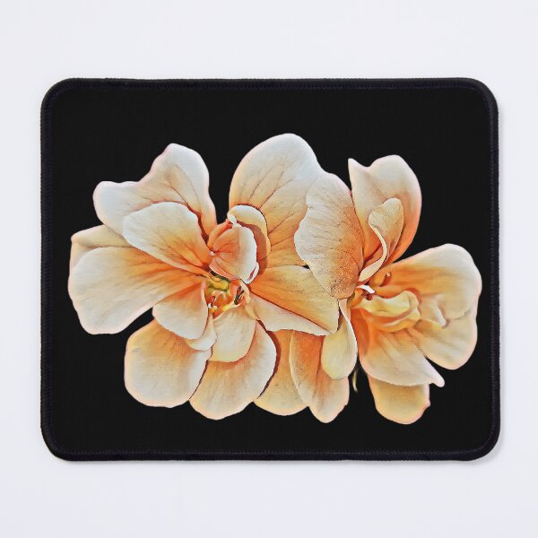 Item preview, Peach geranium flowers designed and sold by FlossOrFi.