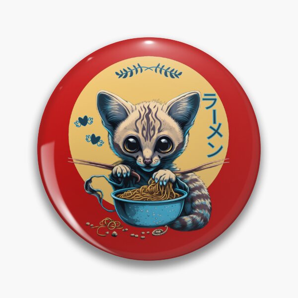 Item preview, Genet eating Ramen cute kawaii noodles designed and sold by SidTastic .