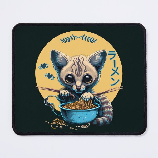 Item preview, Genet eating Ramen cute kawaii noodles designed and sold by SidTastic .