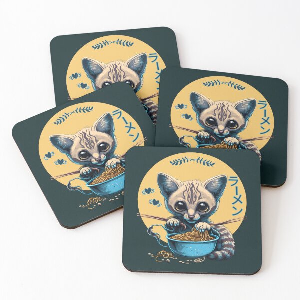 Item preview, Genet eating Ramen cute kawaii noodles designed and sold by SidTastic .