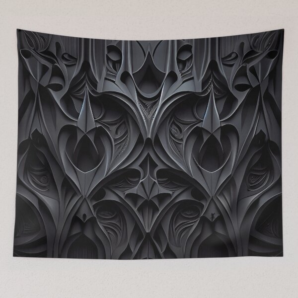 Item preview, Three Dimensional Gothic Dark Mystical Minimalist Pattern Digital Painting designed and sold by CodeAndColors.