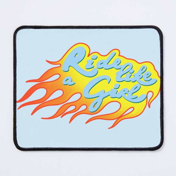 Item preview, Ride like a girl on fire in light blue designed and sold by Itsdomd.