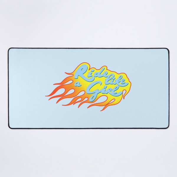 Item preview, Ride like a girl on fire in light blue designed and sold by Itsdomd.