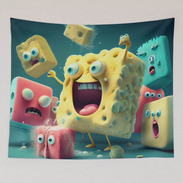 Item preview, The Sponge Burst Parade Digital Painting designed and sold by CodeAndColors.