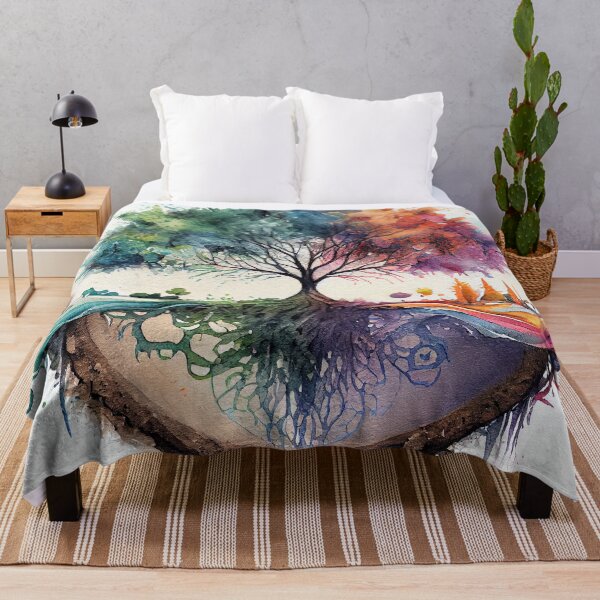 Item preview, Tree of life watercolor reflection designed and sold by art8085.