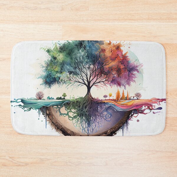 Item preview, Tree of life watercolor reflection designed and sold by art8085.