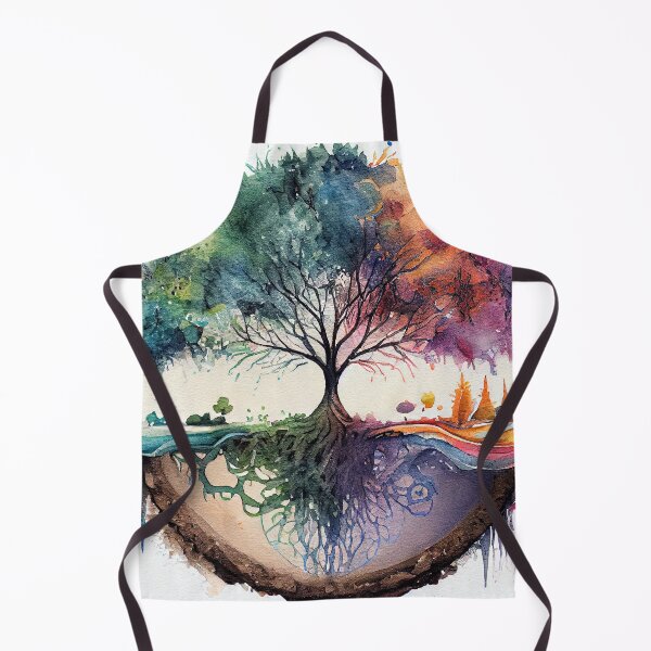 Item preview, Tree of life watercolor reflection designed and sold by art8085.