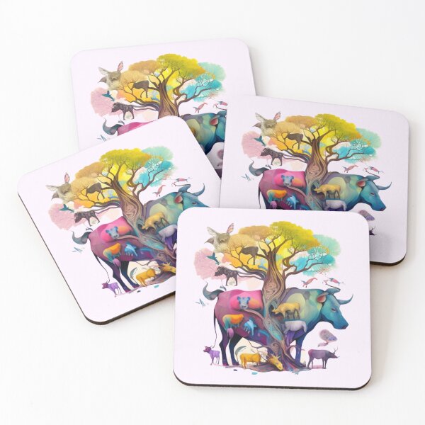 Item preview, ilustración de animales de naturaleza colorida designed and sold by LADesigns55.