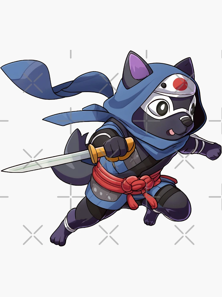 Ninja Dog Fast Runner Shadow' Sticker