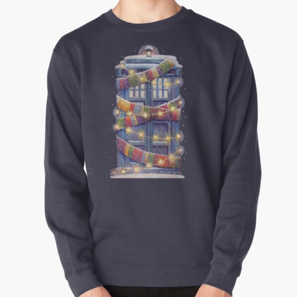 Christmas Police Box Pullover Sweatshirt