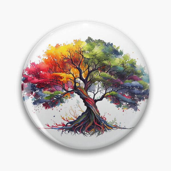 Item preview, Tree of life colorful watercolors designed and sold by art8085.
