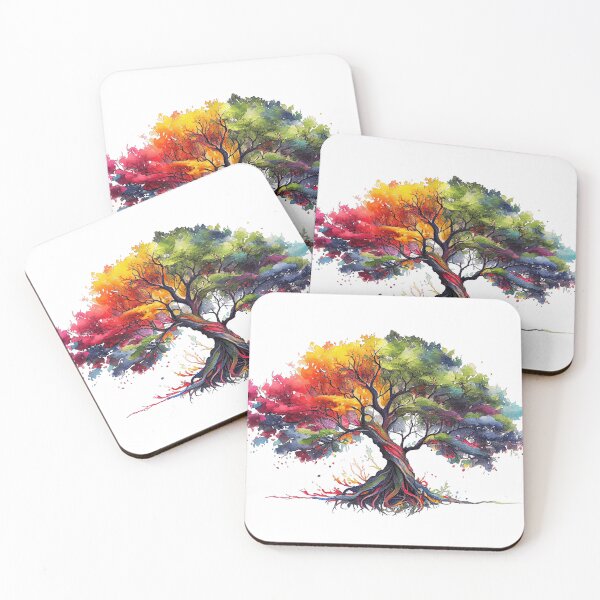 Item preview, Tree of life colorful watercolors  designed and sold by art8085.