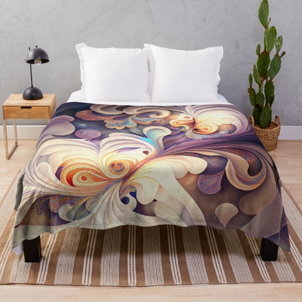 Item preview, Mystical Organic Designer Abstract Floral Pattern Digital Painting designed and sold by CodeAndColors.