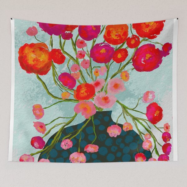 Item preview, Abstract flowers in a vase  designed and sold by Nora Gad.