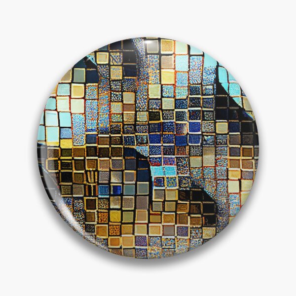 Item preview, Aggressive Mosaic Futuristic Coarse California Chic Pattern Digital Painting designed and sold by CodeAndColors.