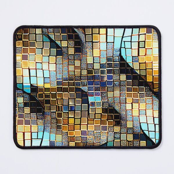 Item preview, Aggressive Mosaic Futuristic Coarse California Chic Pattern Digital Painting designed and sold by CodeAndColors.