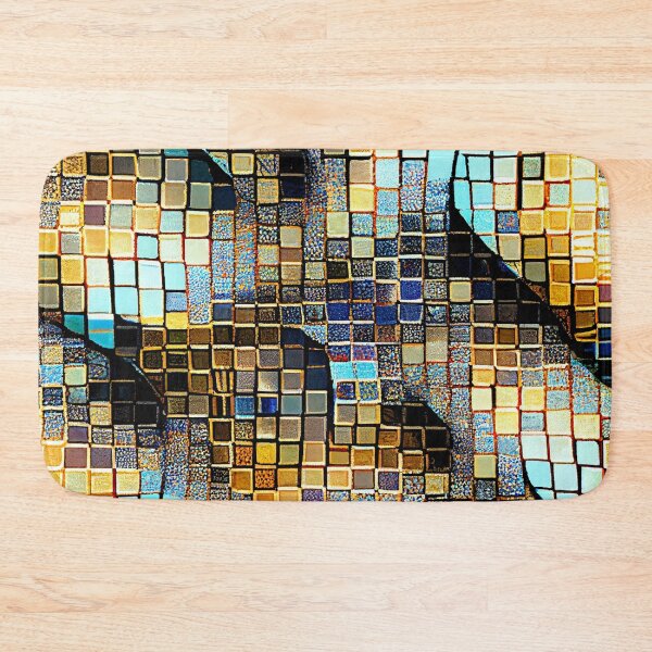 Item preview, Aggressive Mosaic Futuristic Coarse California Chic Pattern Digital Painting designed and sold by CodeAndColors.