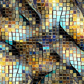 Vorschaubild zum Design Aggressive Mosaic Futuristic Coarse California Chic Pattern Digital Painting von CodeAndColors