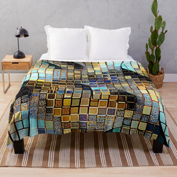 Item preview, Aggressive Mosaic Futuristic Coarse California Chic Pattern Digital Painting designed and sold by CodeAndColors.