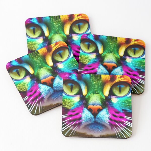 Item preview, Colorful Cute Cat for cat lovers designed and sold by Awokken.
