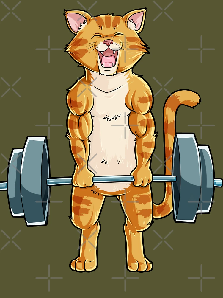 Cat Deadlift Powerlifting' Awesome Cats Gym Gift - Cat - Pillow