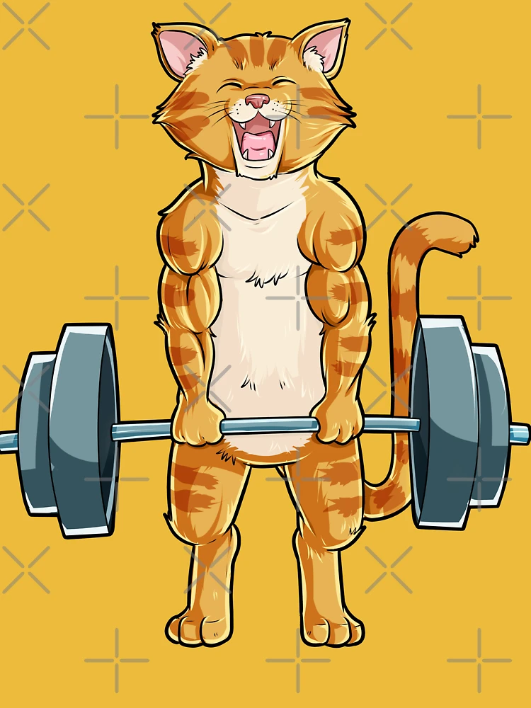 Cat Deadlift Powerlifting' Awesome Cats Gym Gift - Cat - Pillow