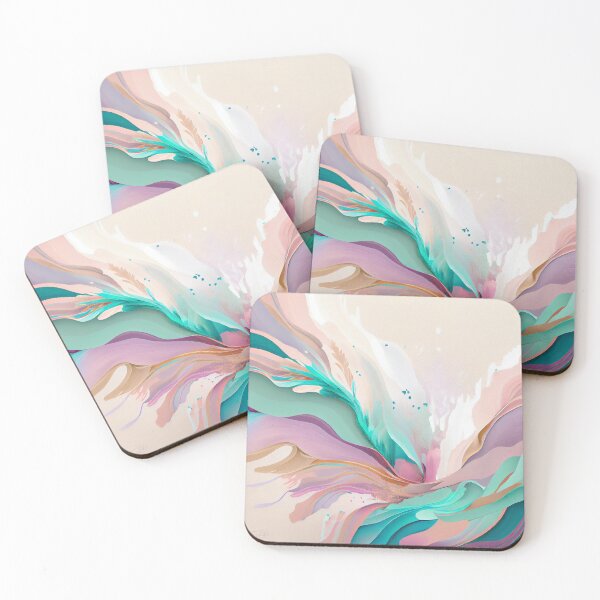 Item preview, Colorful Fine Semi Abstract Pastel Modern Coastal  Digital Painting designed and sold by CodeAndColors.
