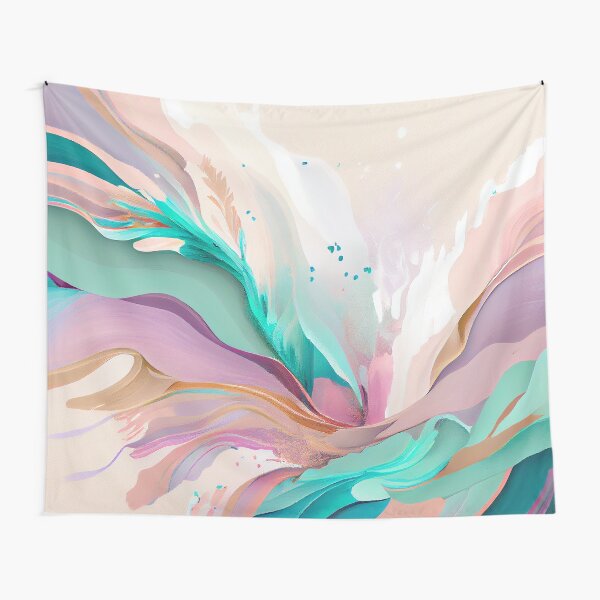 Item preview, Colorful Fine Semi Abstract Pastel Modern Coastal  Digital Painting designed and sold by CodeAndColors.
