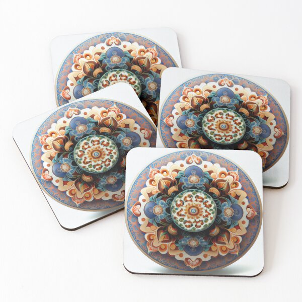 Item preview, Ceramic Artistic Circular Asian Pattern Digital Painting designed and sold by CodeAndColors.