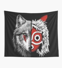 Wolf white and Princess mask Wall Tapestry