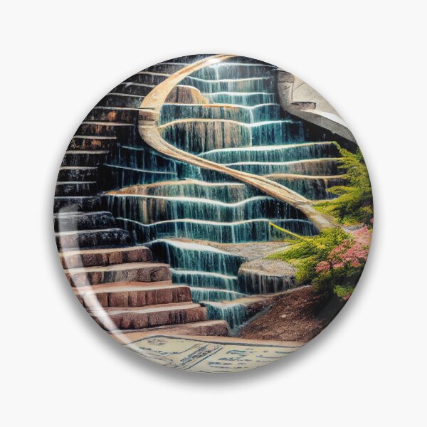 Artikelvorschau, A Mathematical Sidewalk to the Waterfall Digital Painting entworfen und verkauft von CodeAndColors.
