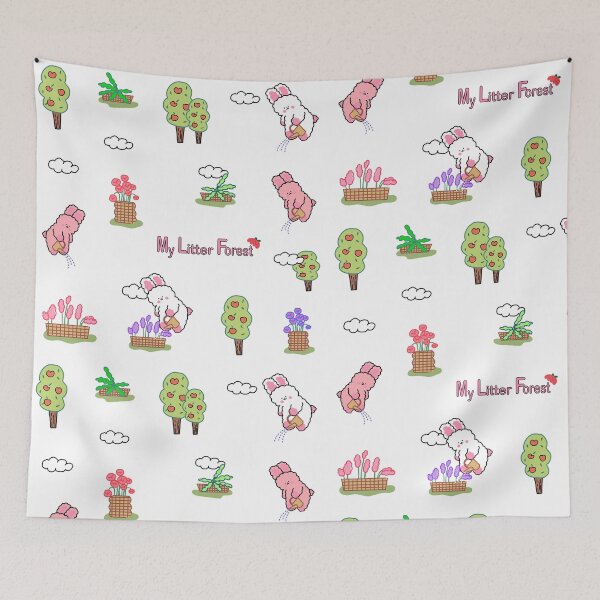 Item preview, Draw cute bunny in garden for summer. So sweet. Doodle cartoon style designed and sold by UnloveToy10.