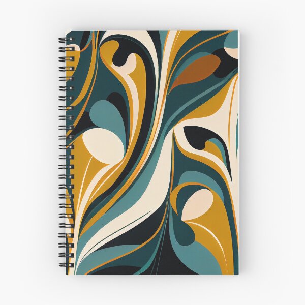 Item preview, Flowing Semi Abstract Relaxed Midcentury Modern Pattern Digital Painting designed and sold by CodeAndColors.