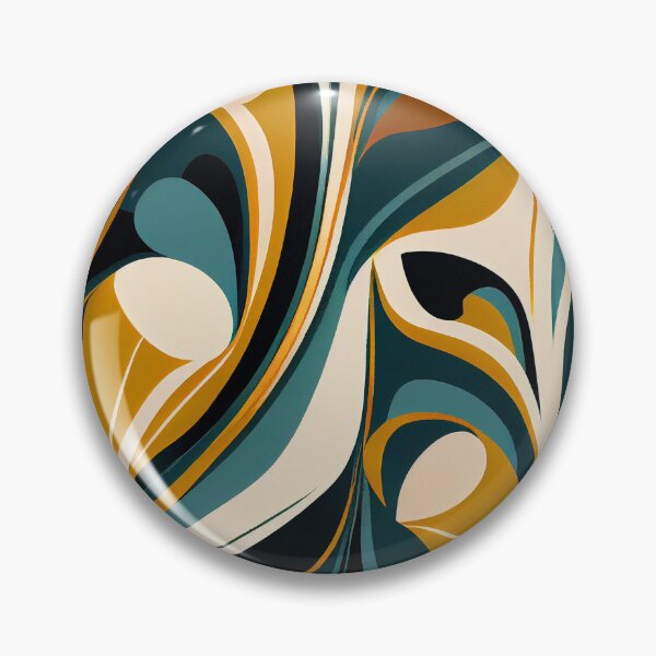 Item preview, Flowing Semi Abstract Relaxed Midcentury Modern Pattern Digital Painting designed and sold by CodeAndColors.