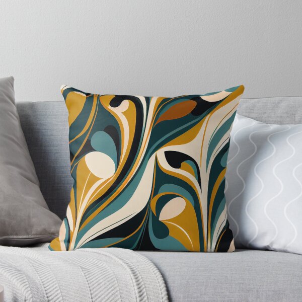 Item preview, Flowing Semi Abstract Relaxed Midcentury Modern Pattern Digital Painting designed and sold by CodeAndColors.